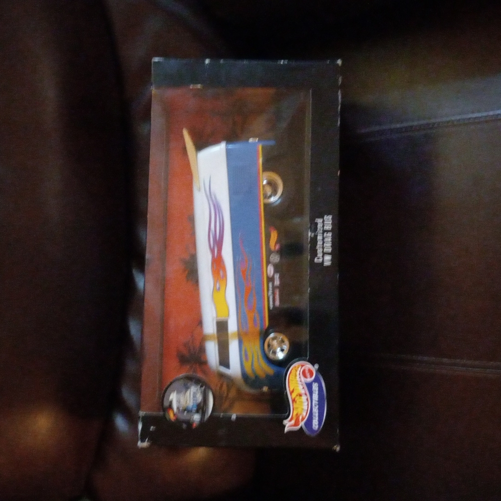 Hot Wheels Customized VW Drag Bus,5 inches height 10 inches wide,blue and white.